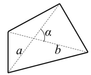 Diagram of a convex quadrilateral with labeled sides and angles.